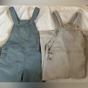 Kids Denim Overalls Set - Blue and Beige